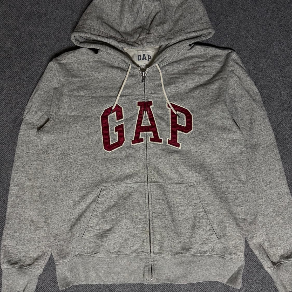갭 그레이 후드집업 L 상품이미지2