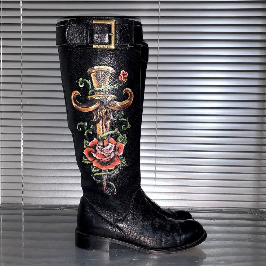 00s 레어 이사벨라 피오레 타투 가죽 부츠 상품이미지6
