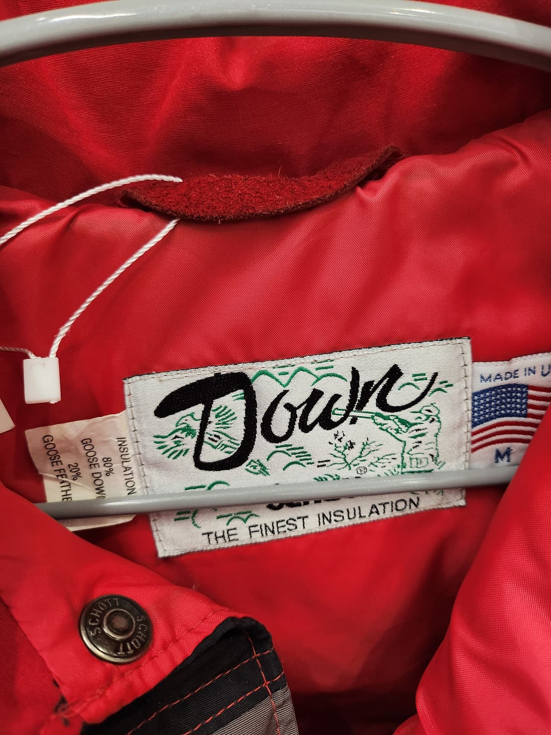 80s down vintage DOWN by SCHOTT 상품이미지8