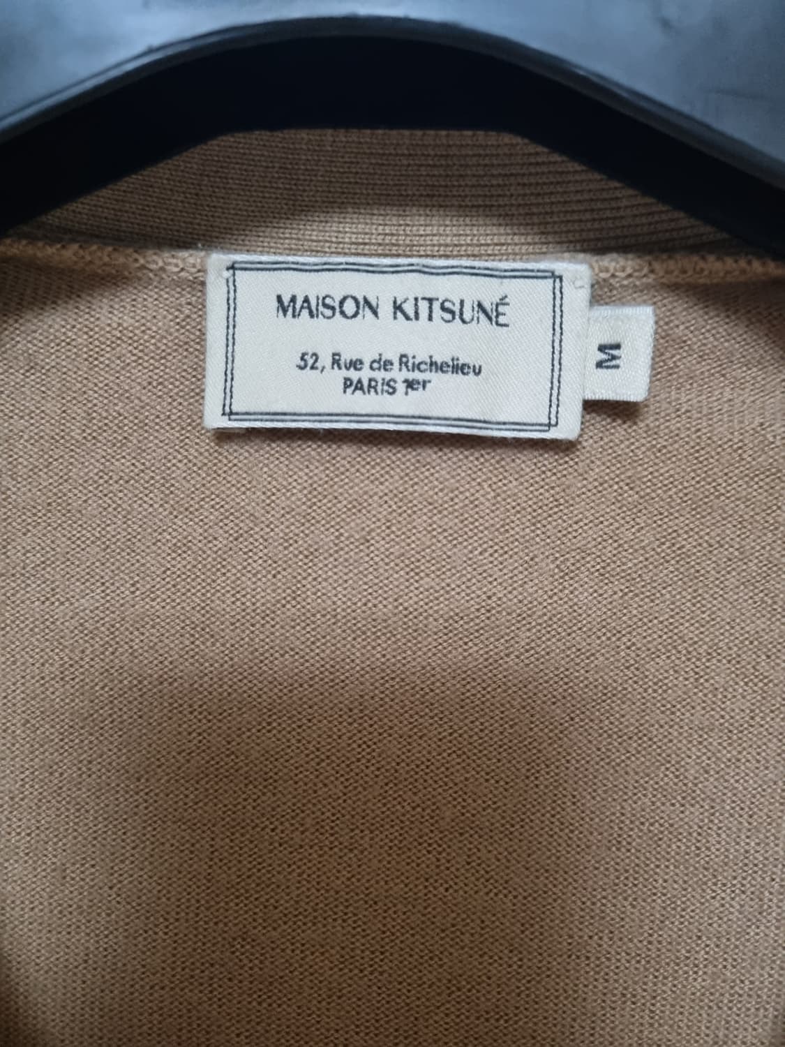 메종키츠네 메리노울 가디건 베이지 상품이미지3