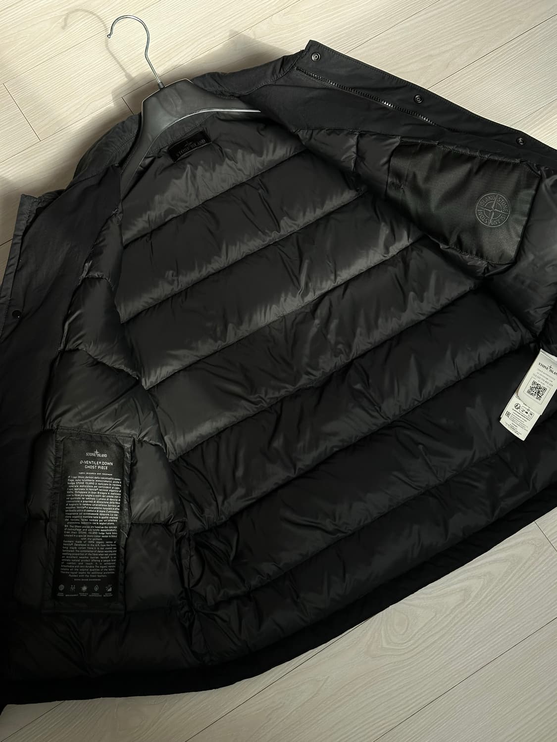 스톤아일랜드 고스트피스 O-ventile 다운 패딩 L(105) 블랙 상품이미지4