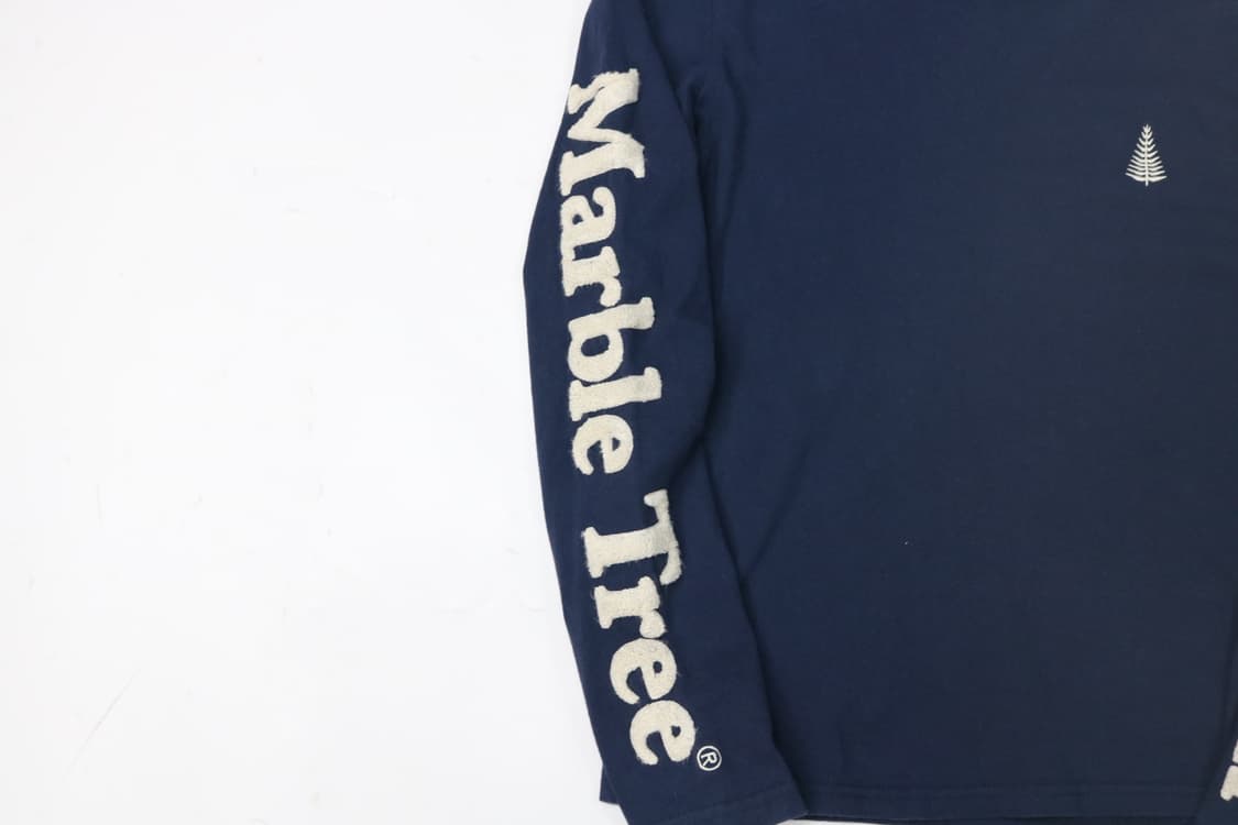 Marble Tree 마블트리 사이드 레터링 네이비 롱슬리브 티셔츠 M 상품이미지4