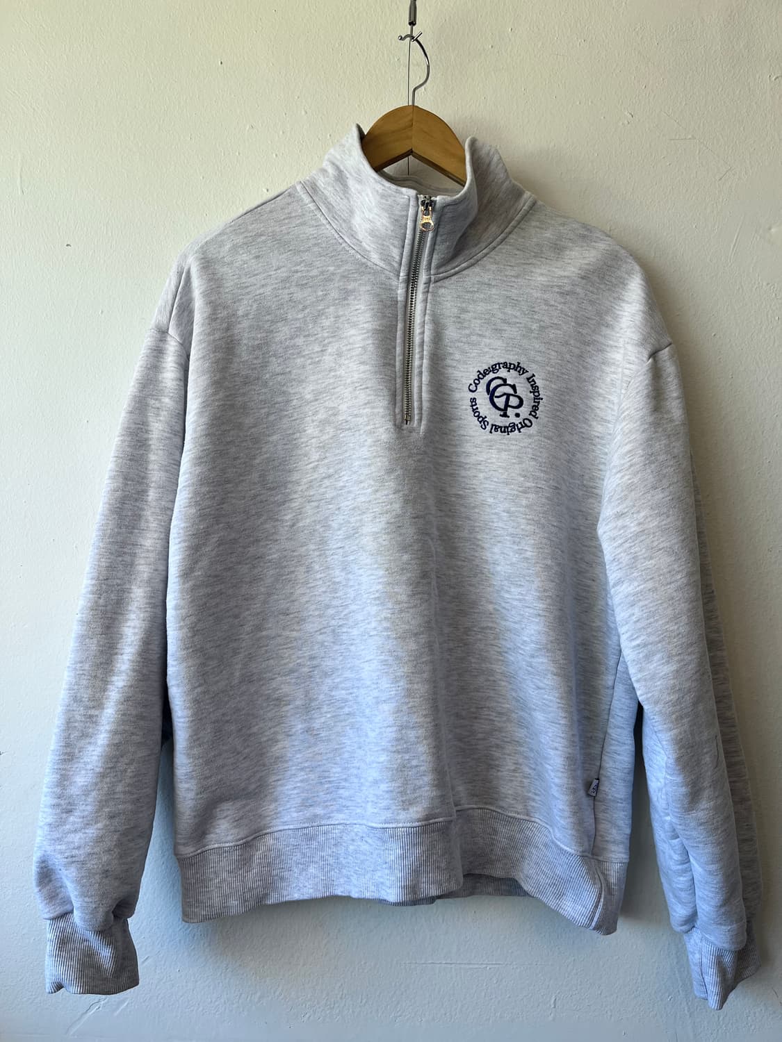 코드그라피 남성 반집업맨투맨티셔츠 S사이즈 상품이미지2