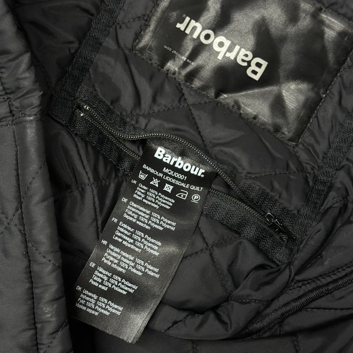 [XXL] 바버 퀄팅 자켓 블랙 상품이미지6