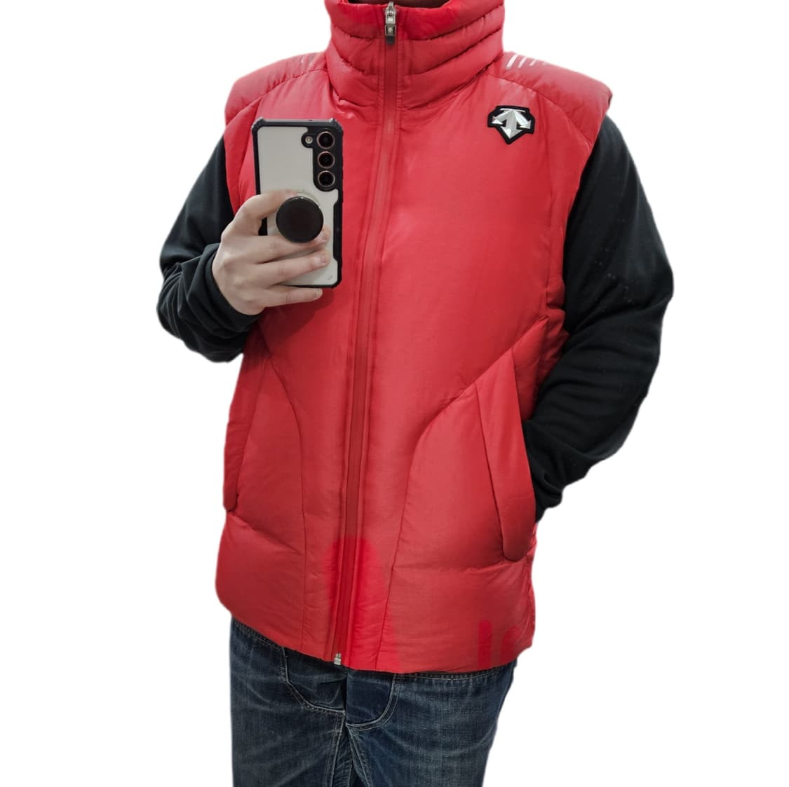 100 데상트 구스다운 패딩조끼 상품이미지1