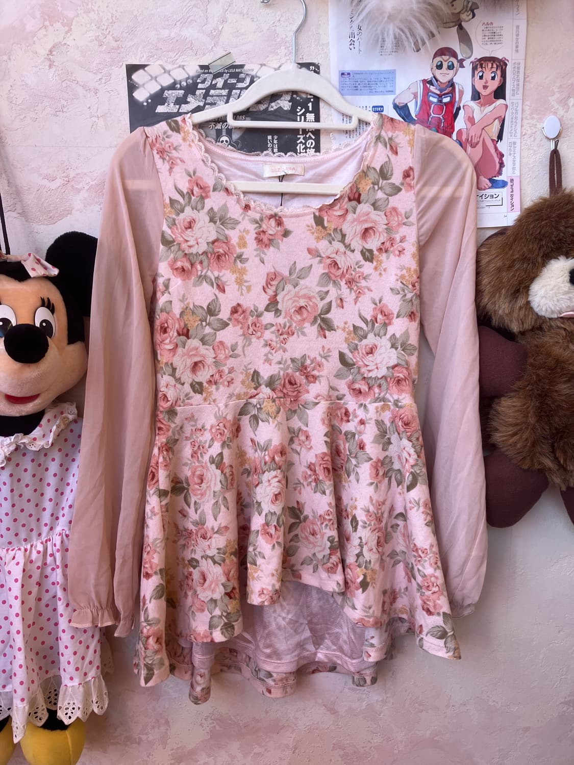 리즈리사 로즈 시스루 블라우스 상품이미지2