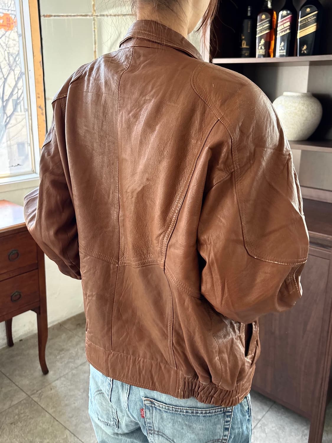 유틸리티 디테일 레더 블루종 자켓 상품이미지4