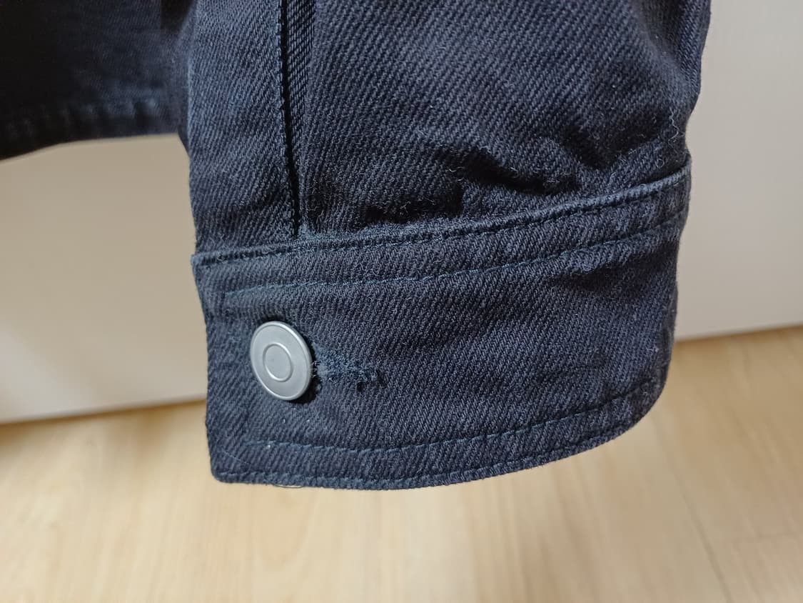 쿠어 / 미니멀 데님 자켓 블랙 / S 상품이미지6