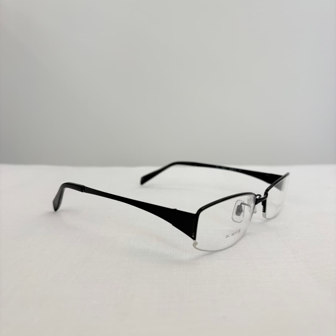 GALLAN 블랙 반무테 빈티지안경 상품이미지3