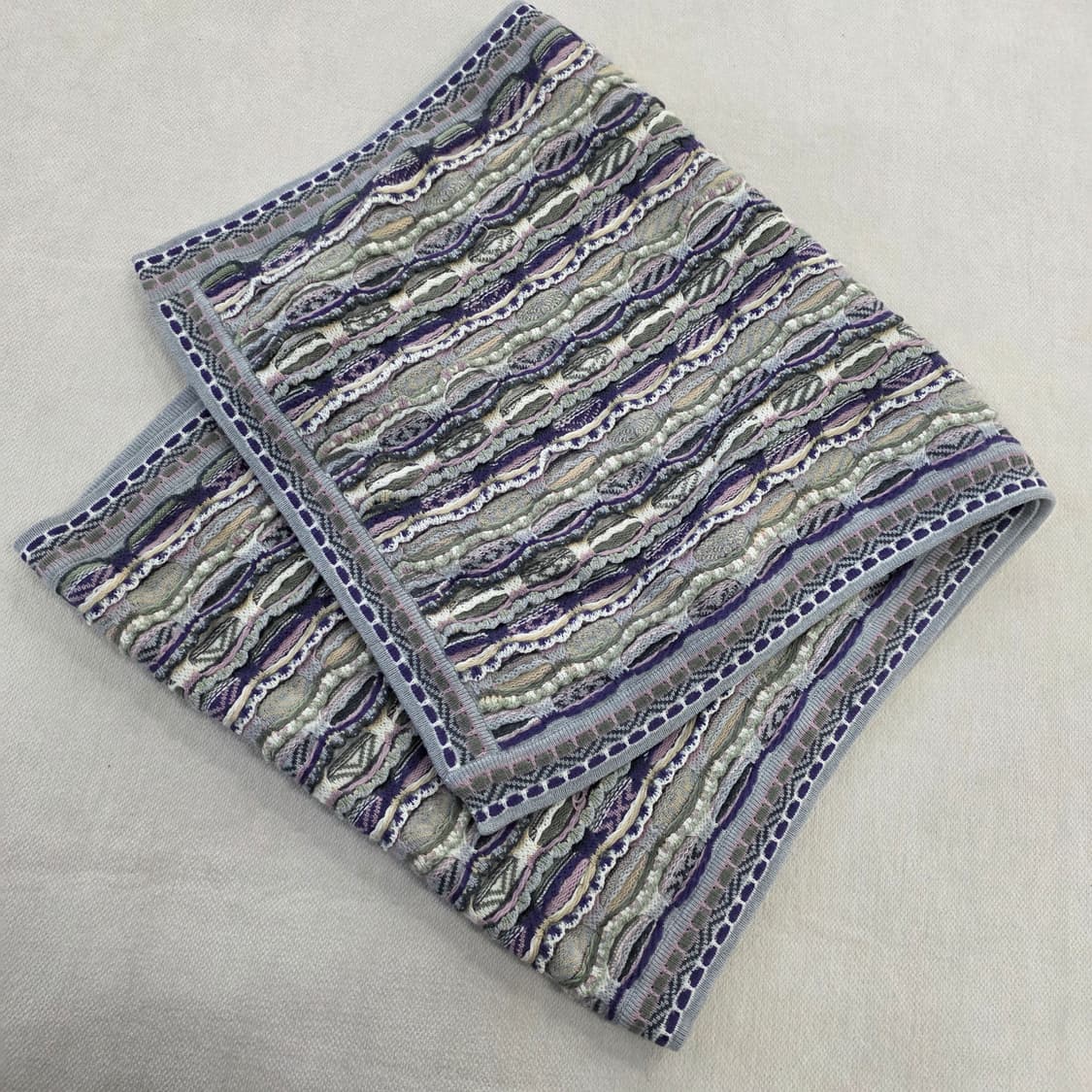 [실측] 기하학패턴 케이블 니트 머플러 0219J 상품이미지2