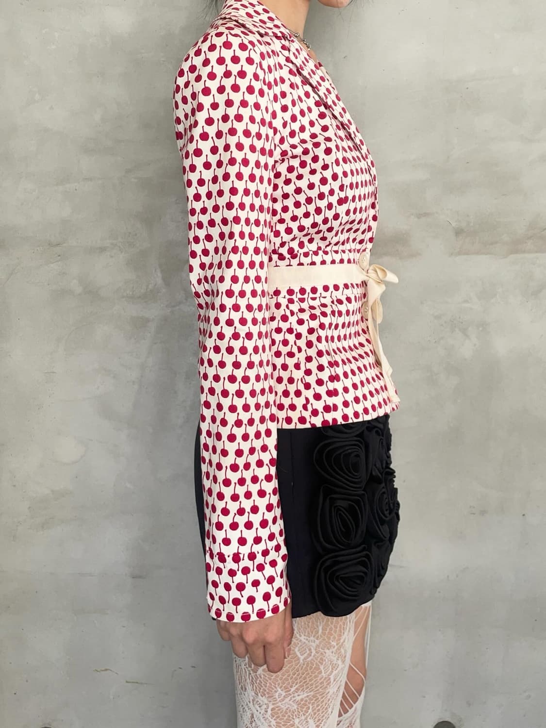 MOSCHINO 90s cherry bow blazer jacket 상품이미지2