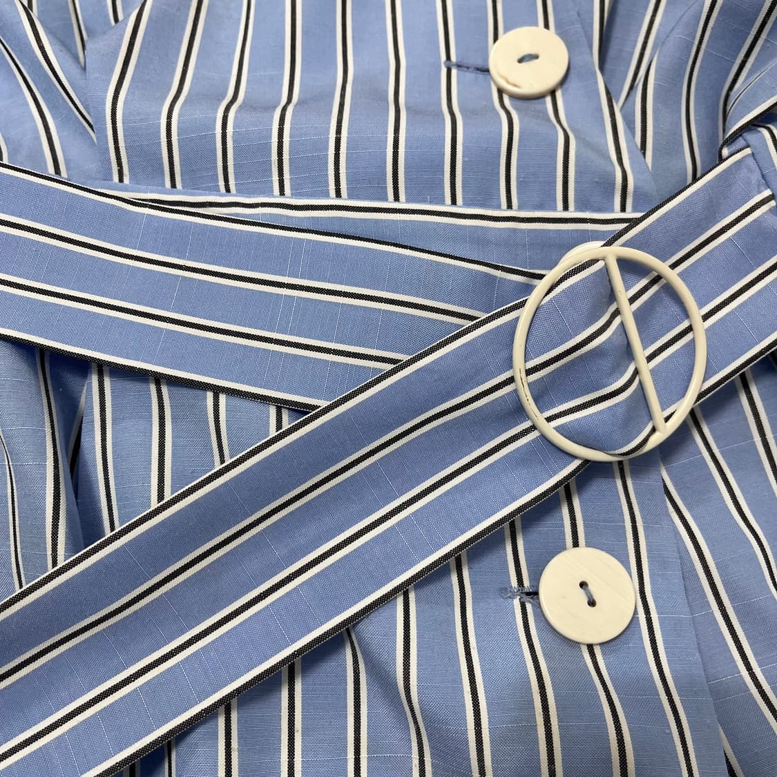 에고이스트 스트라이프 벨티드 셔츠 원피스 상품이미지7