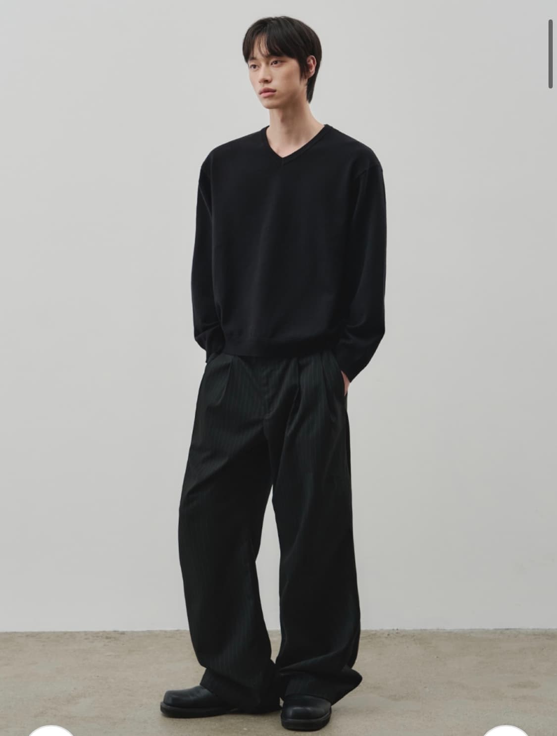 알리스 핀 스트라이프 와이스 슬랙스 상품이미지1