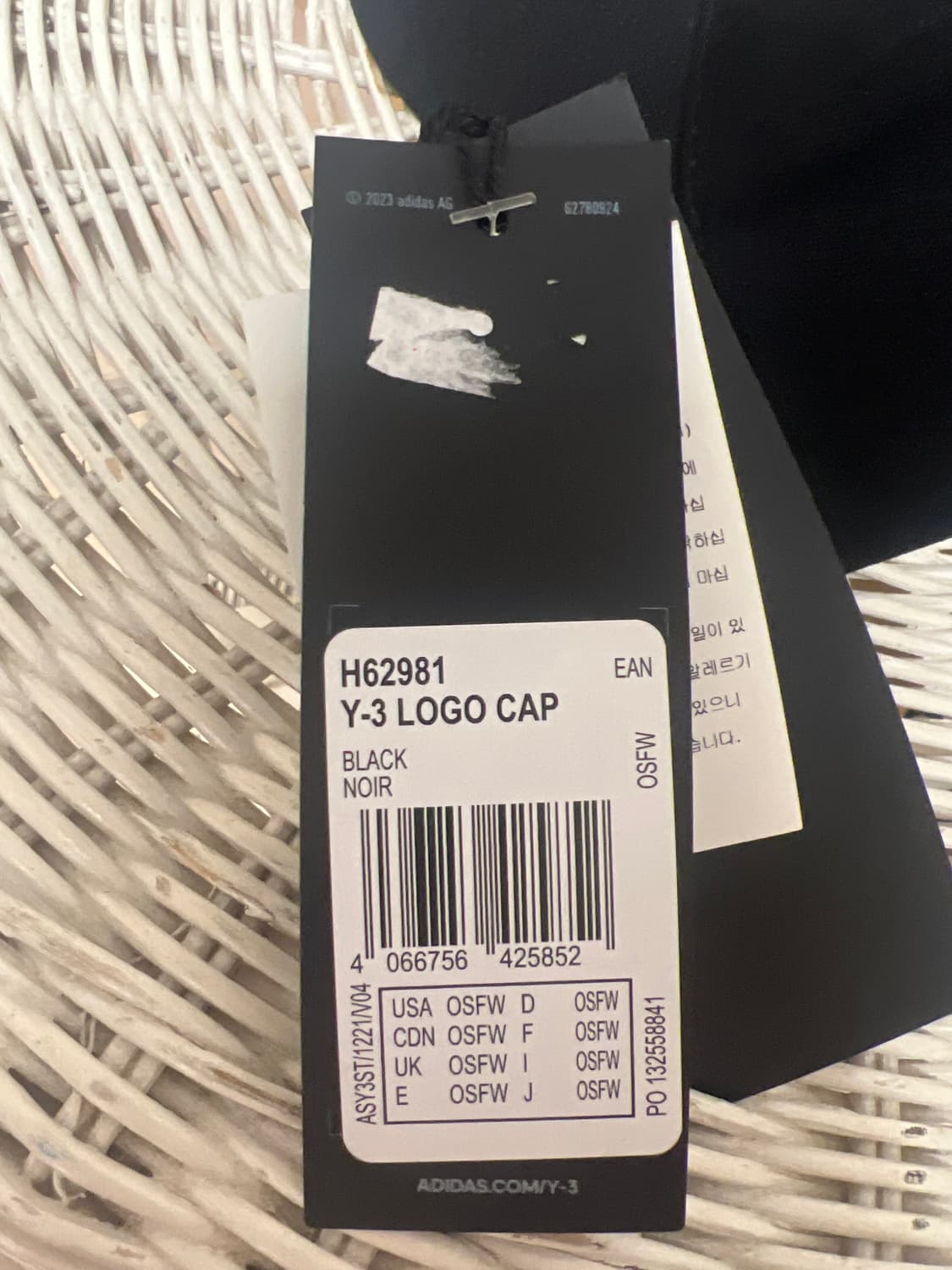 아디다스 Y-3캡 화이트로고 상품이미지3