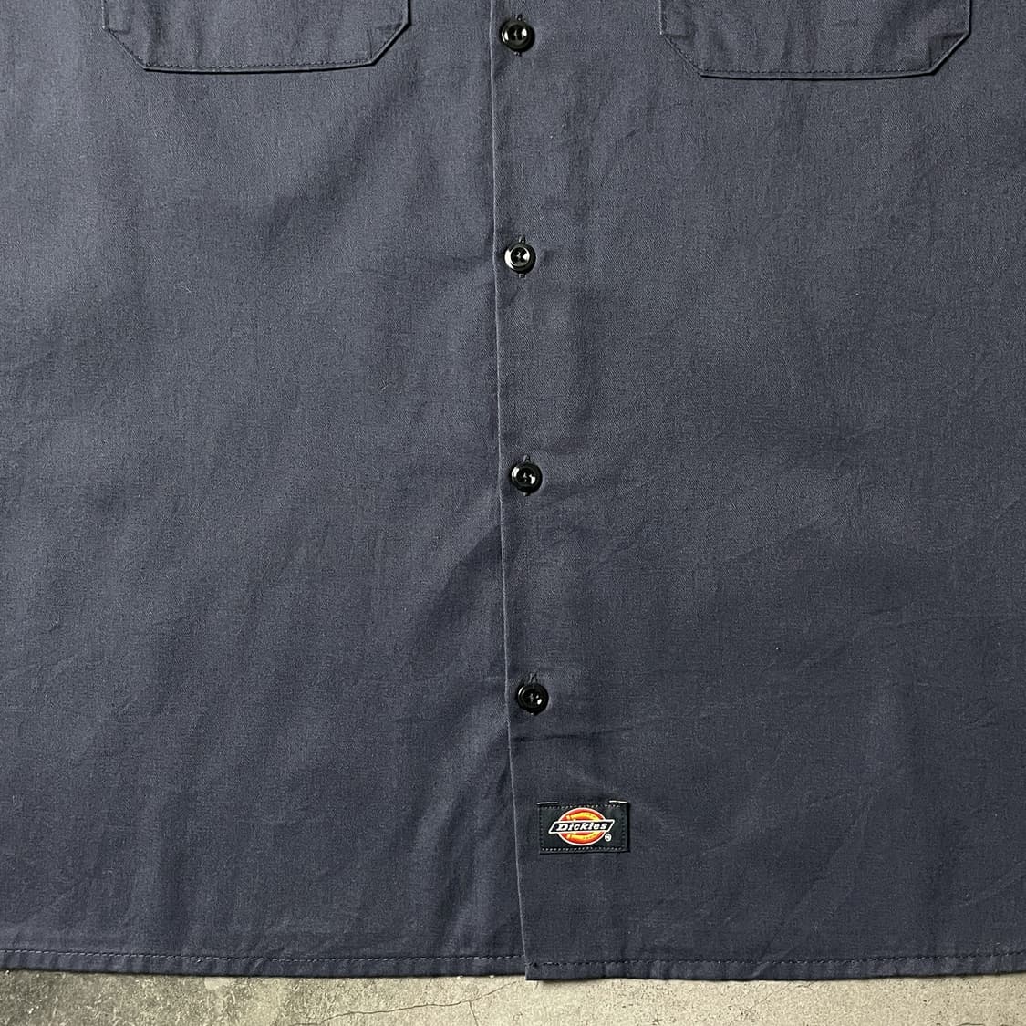 DICKIES 디키즈 빈티지 네이비 플랩포켓 반팔 워크 셔츠 A01030 상품이미지4