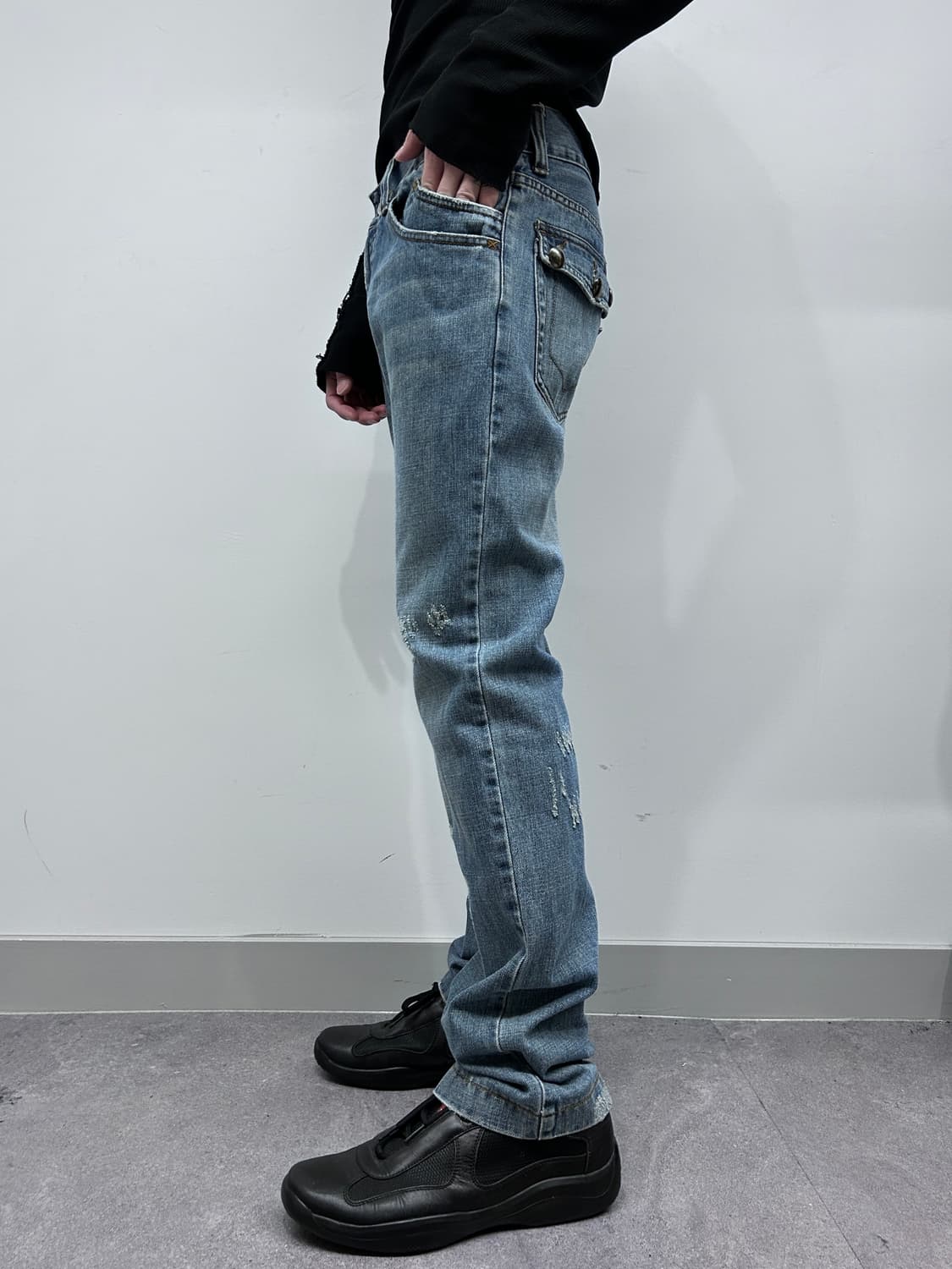 돌체앤가바나 플랩 포켓 디스트레스드 데님 상품이미지2