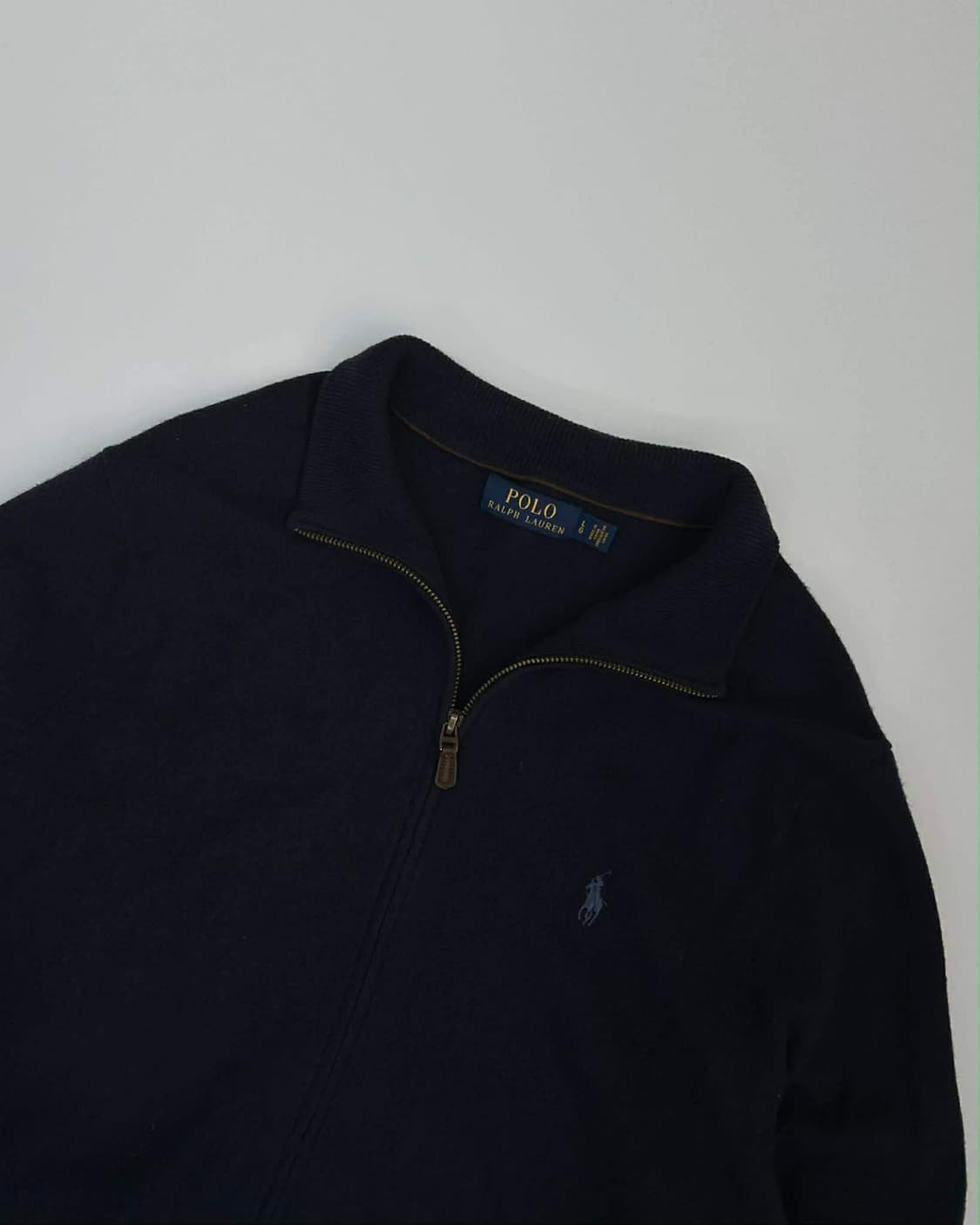 [L] 폴로 랄프로렌 네이비 풀집 울 니트 집업 자켓 상품이미지6