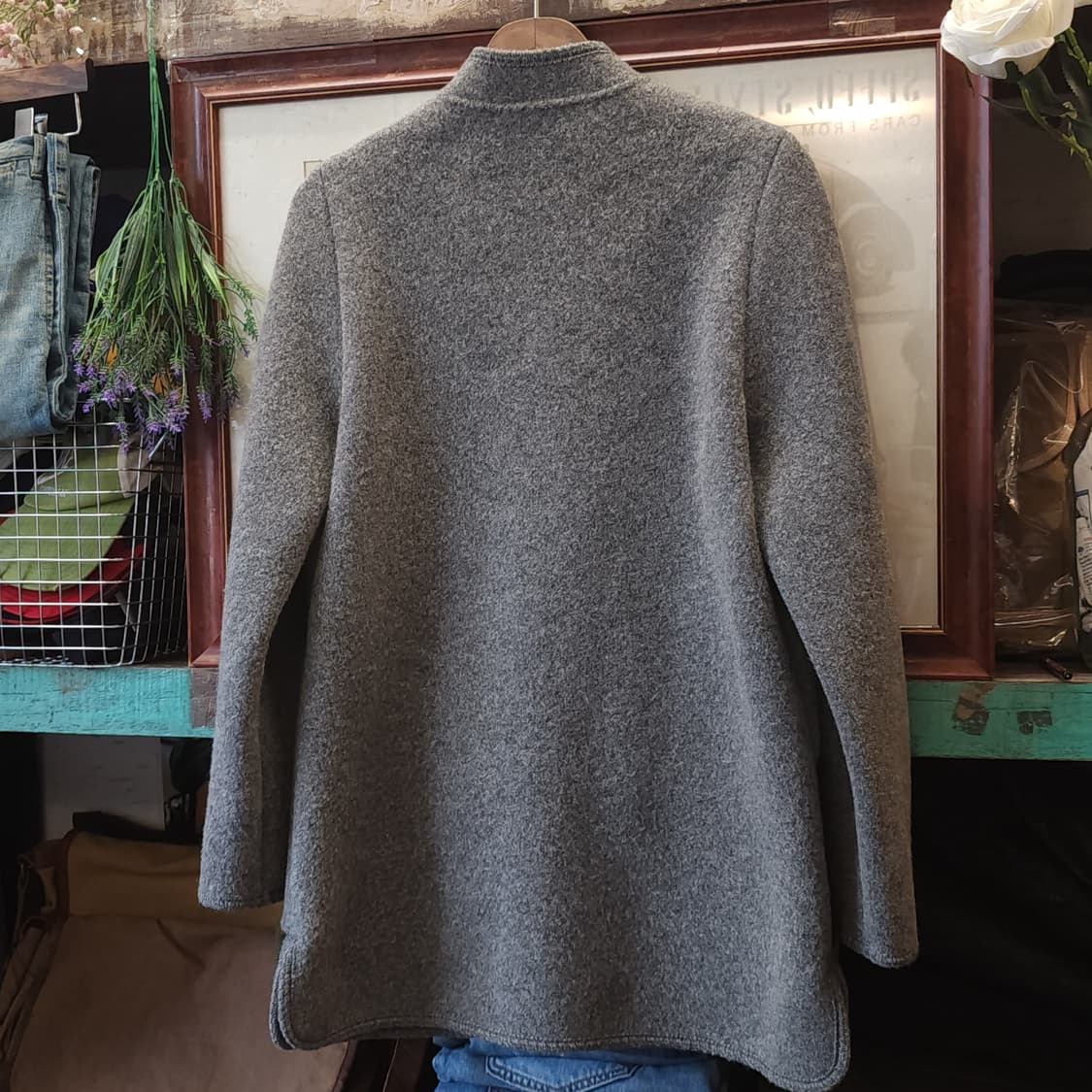 90s 기스바인 프렌치 울 니트 코트 오스트리아 티롤 코트 헤비울 컨트리 상품이미지3