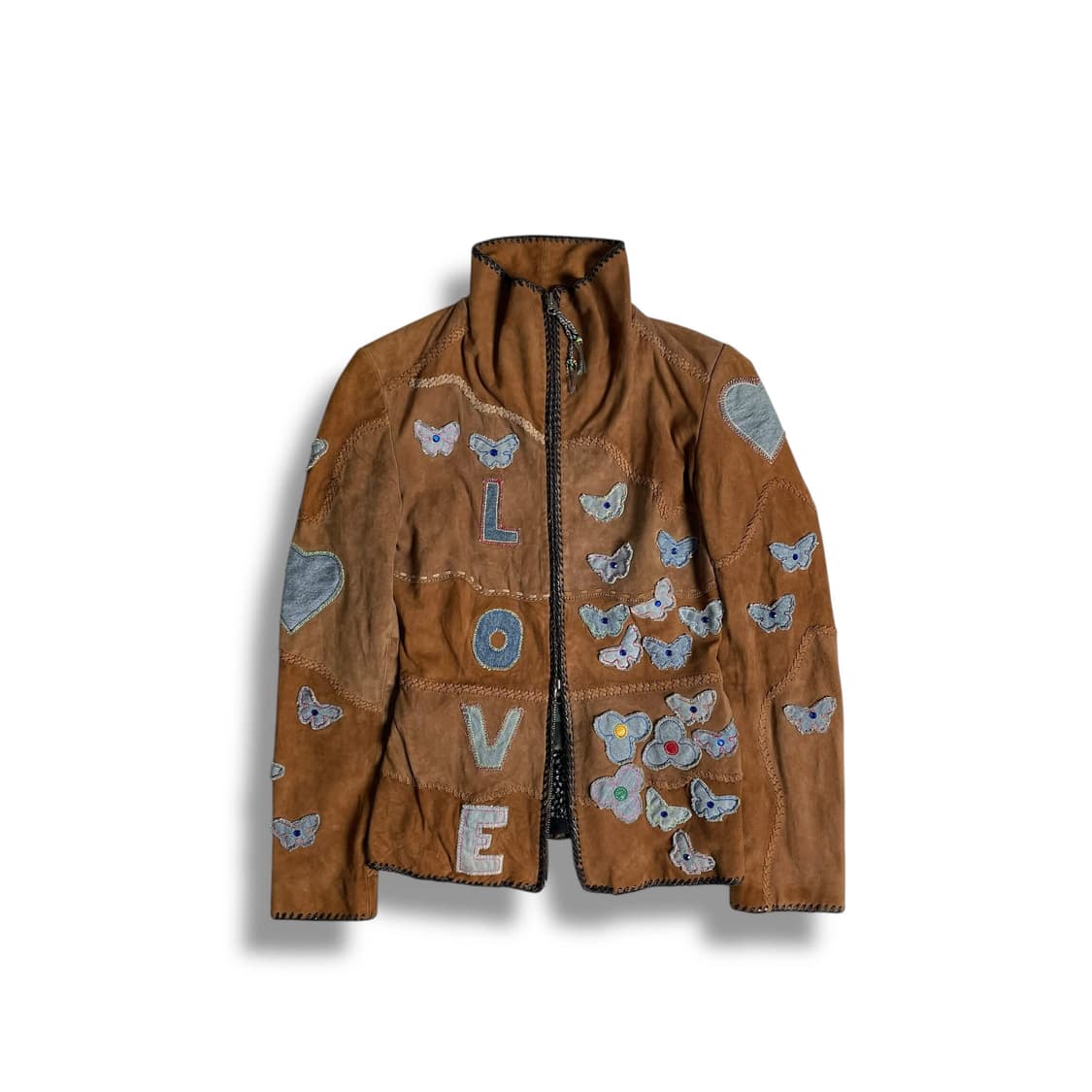 Flora smith 'LOVE' 데님 패치 고트 스킨 자켓 italy  상품이미지1