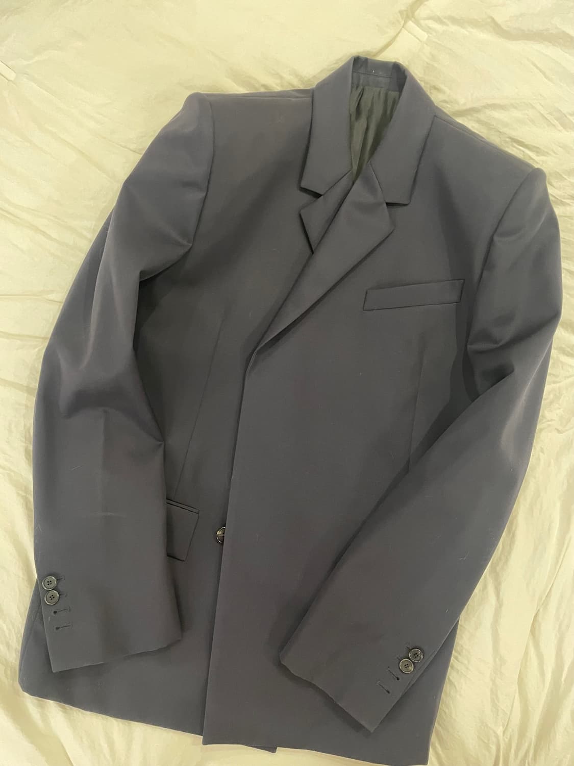 준지 네이비 히든버튼 더블 블레이저 46 상품이미지4