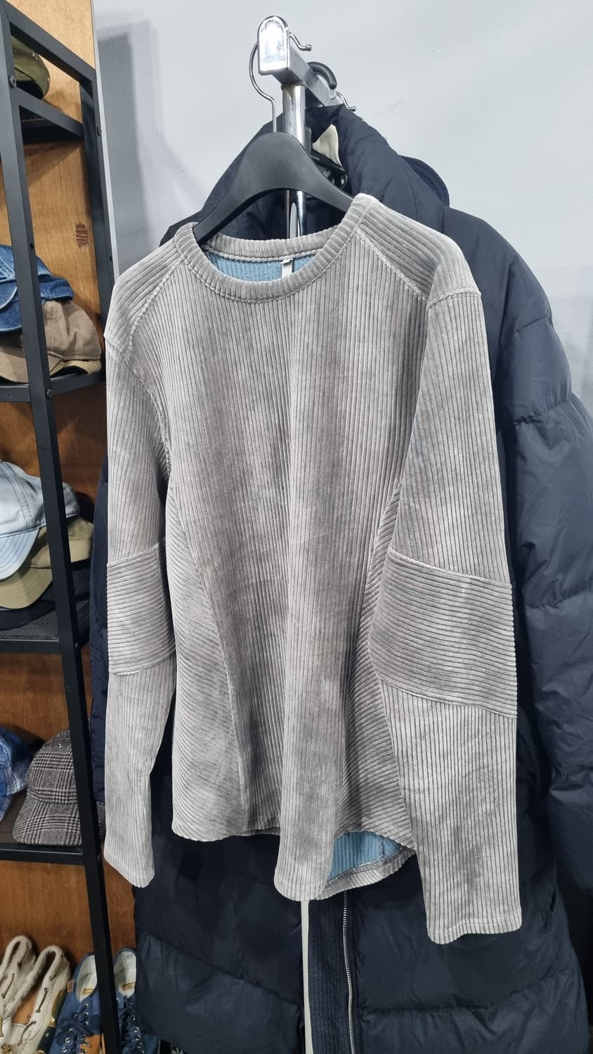 노이어 원터 긴팔티셔츠 투톤 그레이블루 100size(표기50) 상태최상 상품이미지2