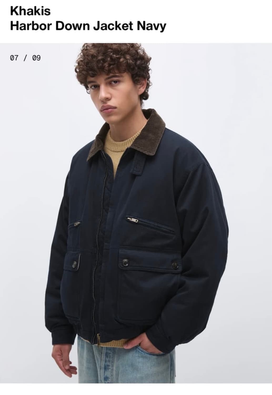 카키스 하버 자켓 (네이비) 상품이미지1