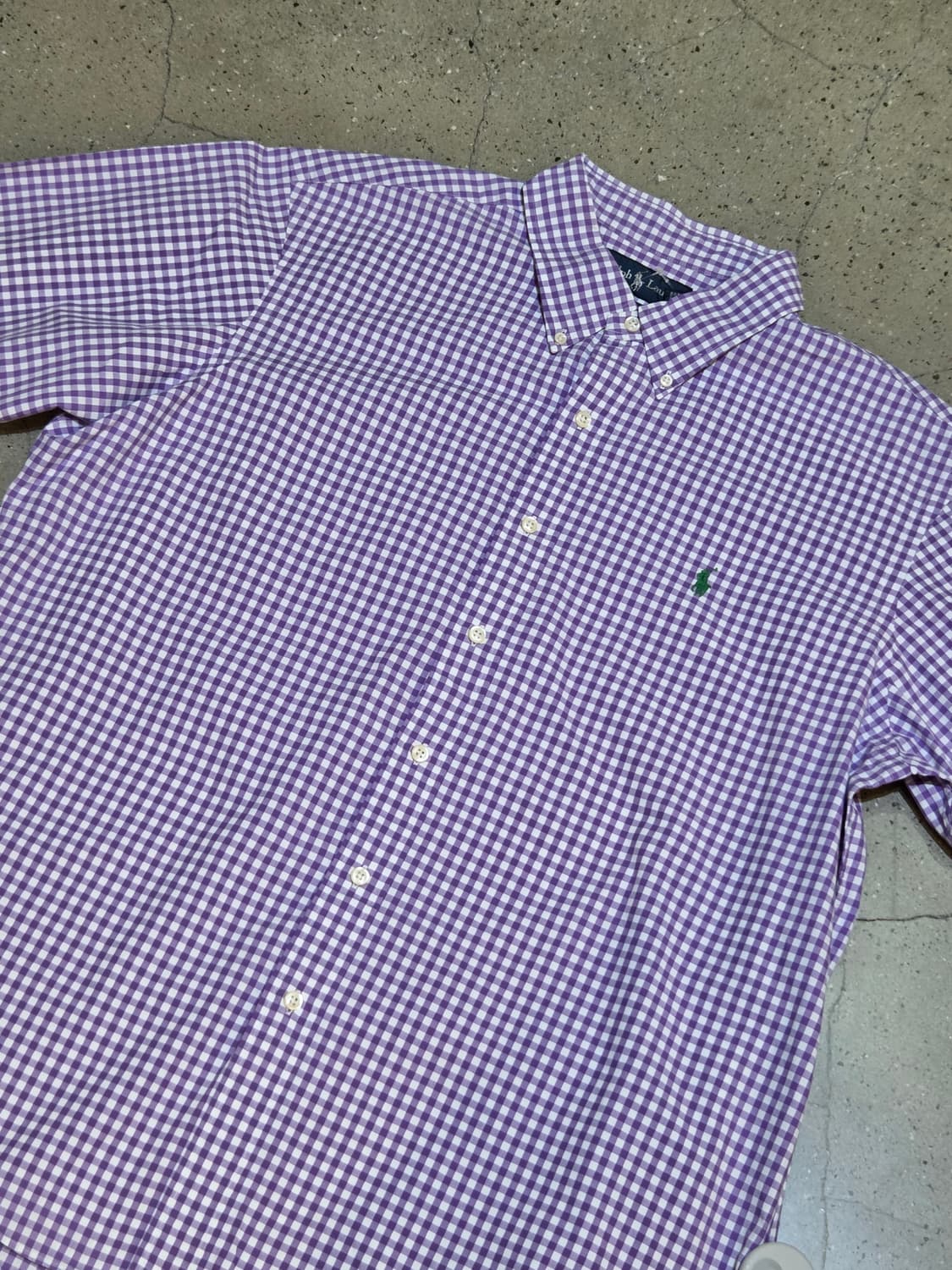 Polo 폴로 퍼플체크 반팔셔츠 상품이미지1