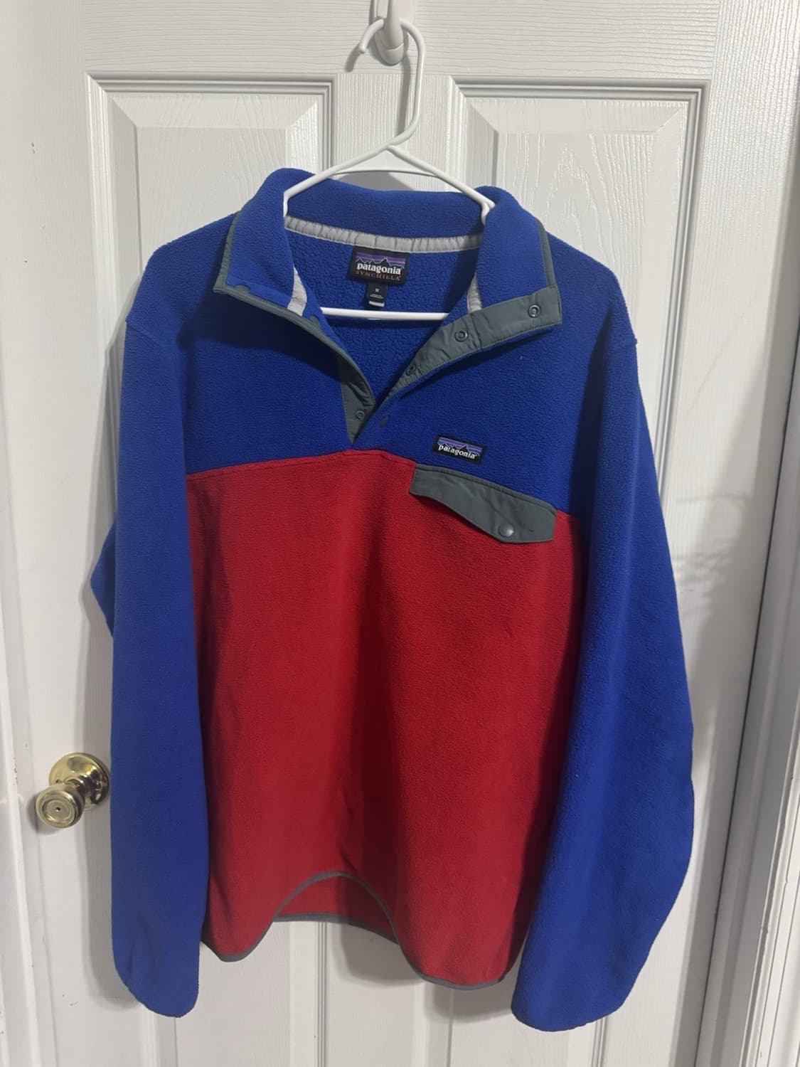 10s 파타고니아 신칠라 스냅-T 블루/레드 상품이미지1