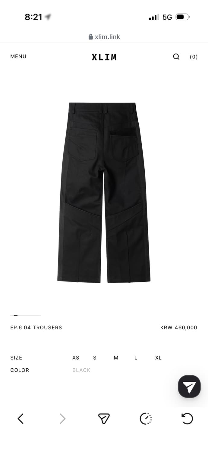 xlim ep6 04 trousers m사이즈 판매 상품이미지1