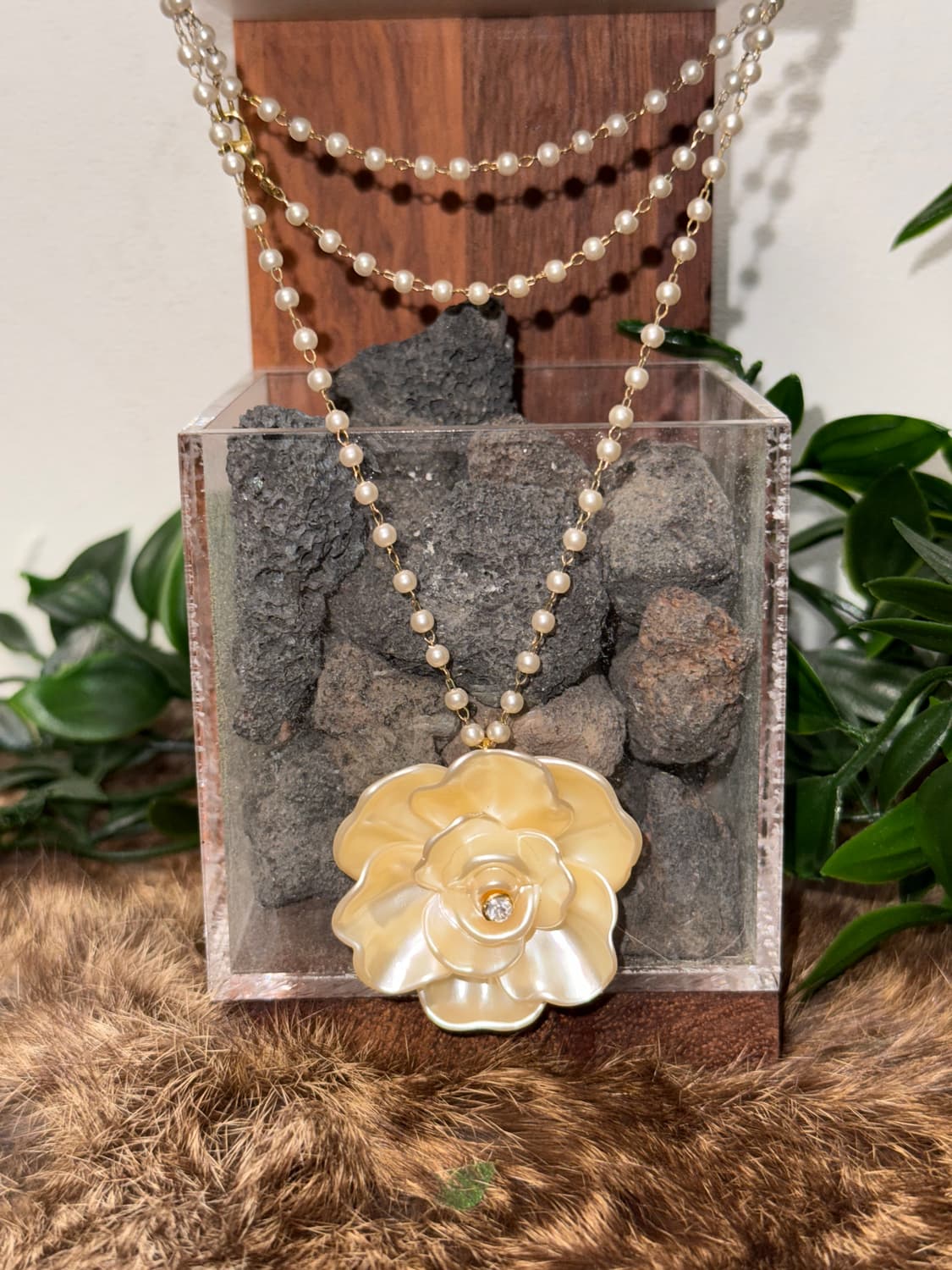 Ivory rose pearl necklace  상품이미지2