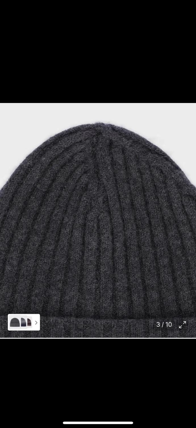 질샌더 울 비니 미디엄 그레이 상품이미지2