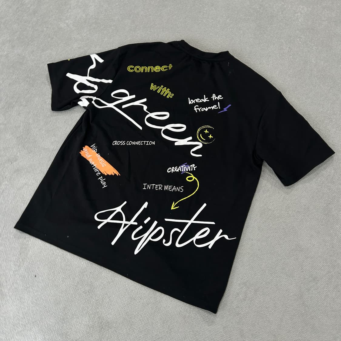 인터크류 블랙 반팔티  상품이미지4