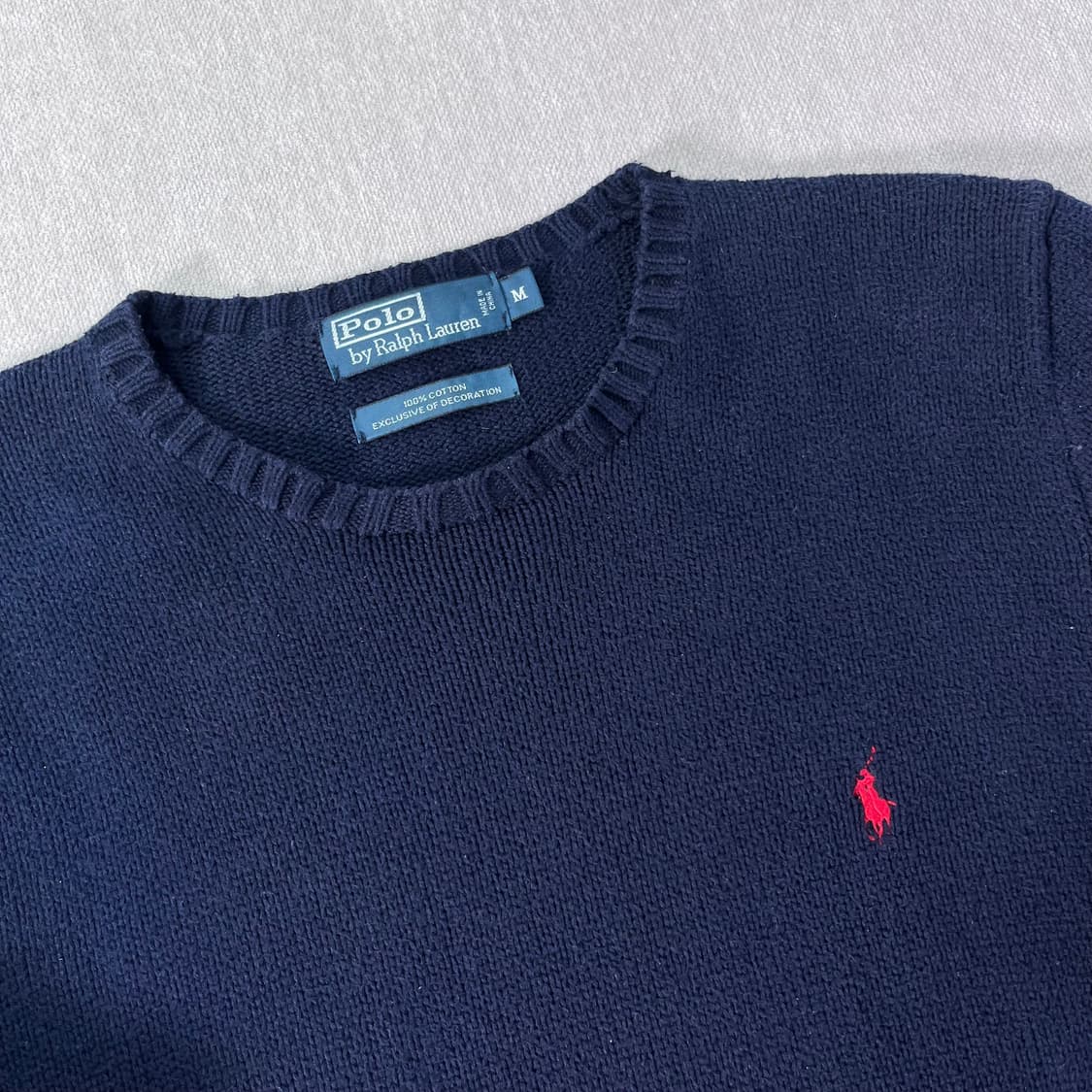 100 폴로랄프로렌 코튼 네이비 니트 상품이미지2