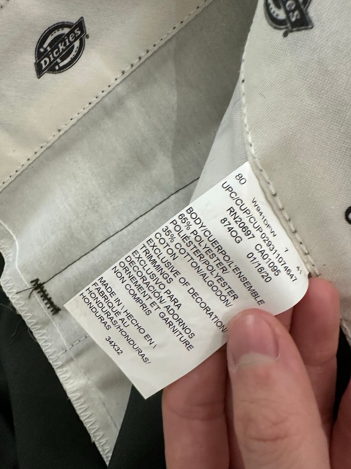 디키즈 874 올리브 34x32 상품이미지2