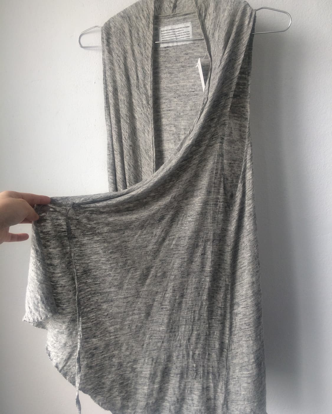Drape tied vest 상품이미지4