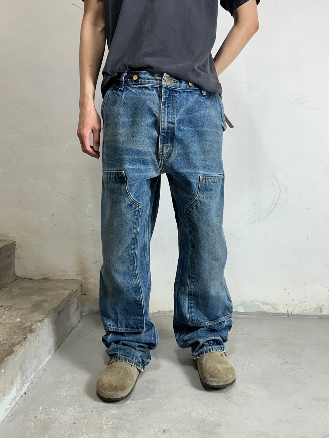 OG 칼하트 데님 더블니 칼하트 워크팬츠 썩블니 상품이미지3