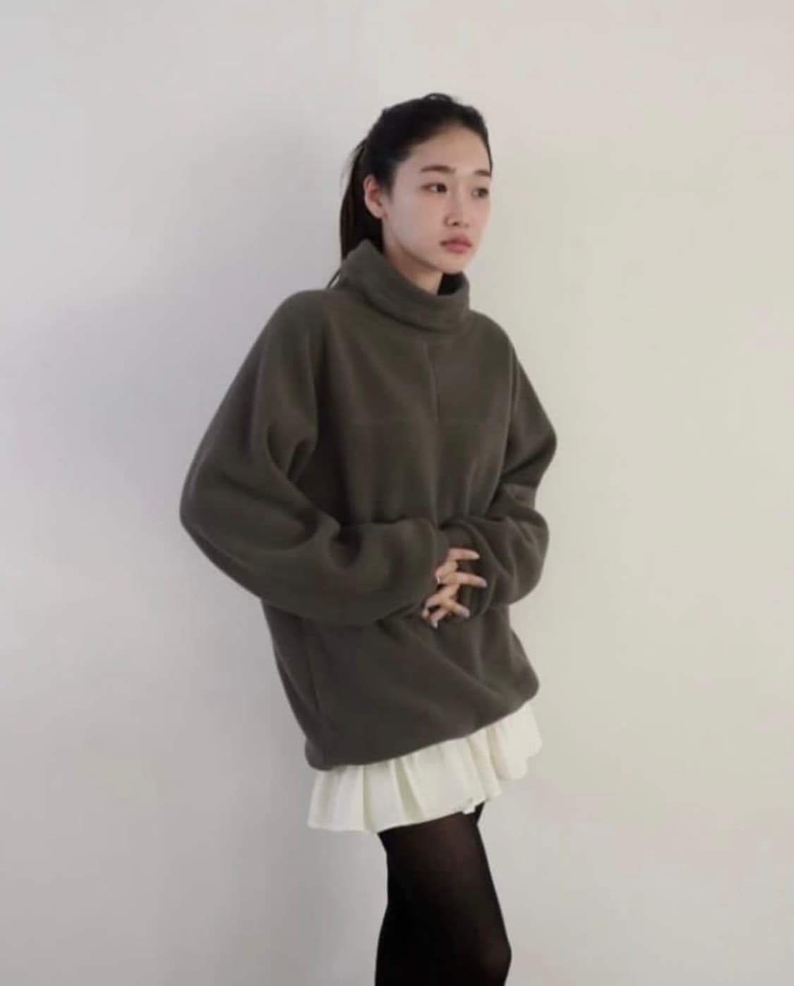 She is cute 쉬이즈큐트 오버사이즈 플리스 fleece 상품이미지1