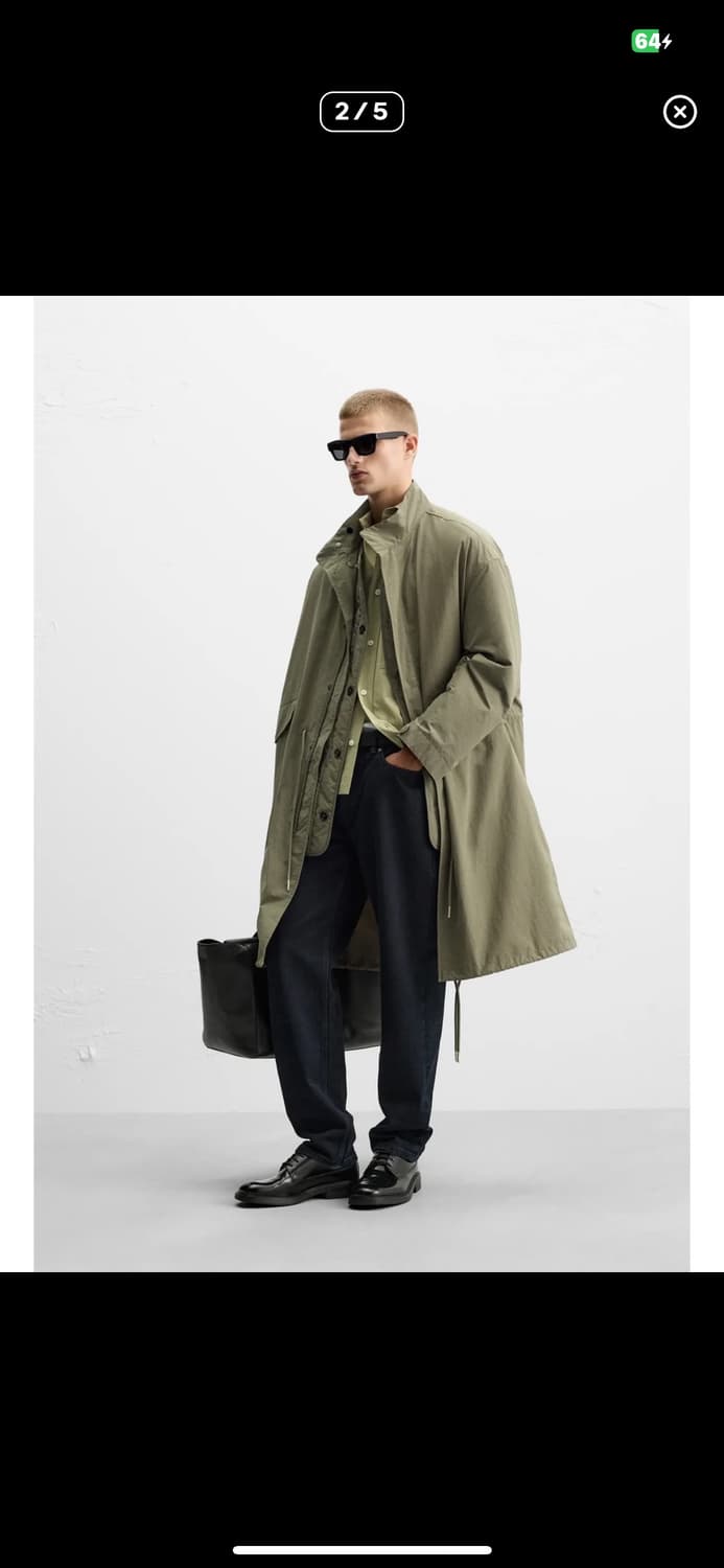 자라 2way 야상 자켓 자라 투인원 야상 피쉬테일 파카 상품이미지1