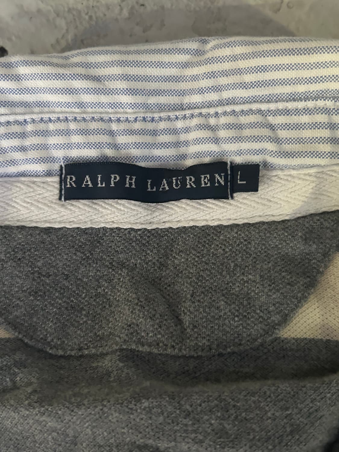 *rare* 2000s JPN polo 스트라이프 카라 롱슬리브 상품이미지3