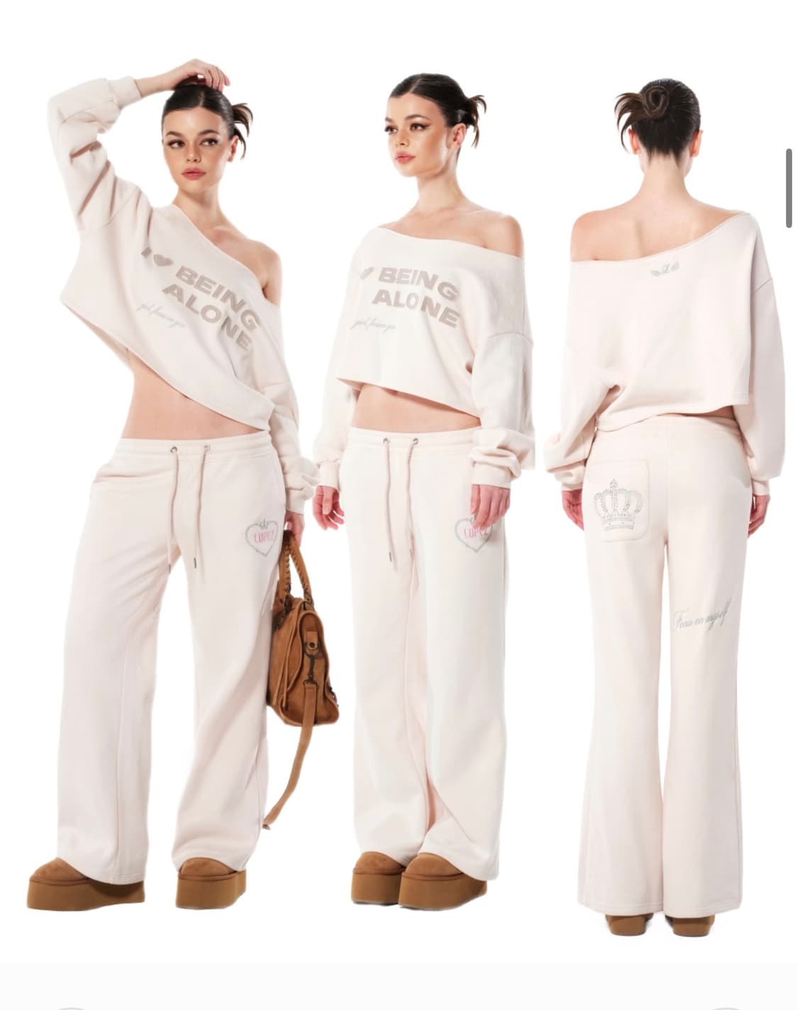 로페즈 블러쉬 클라우드 오프숄더 맨투맨 상품이미지1