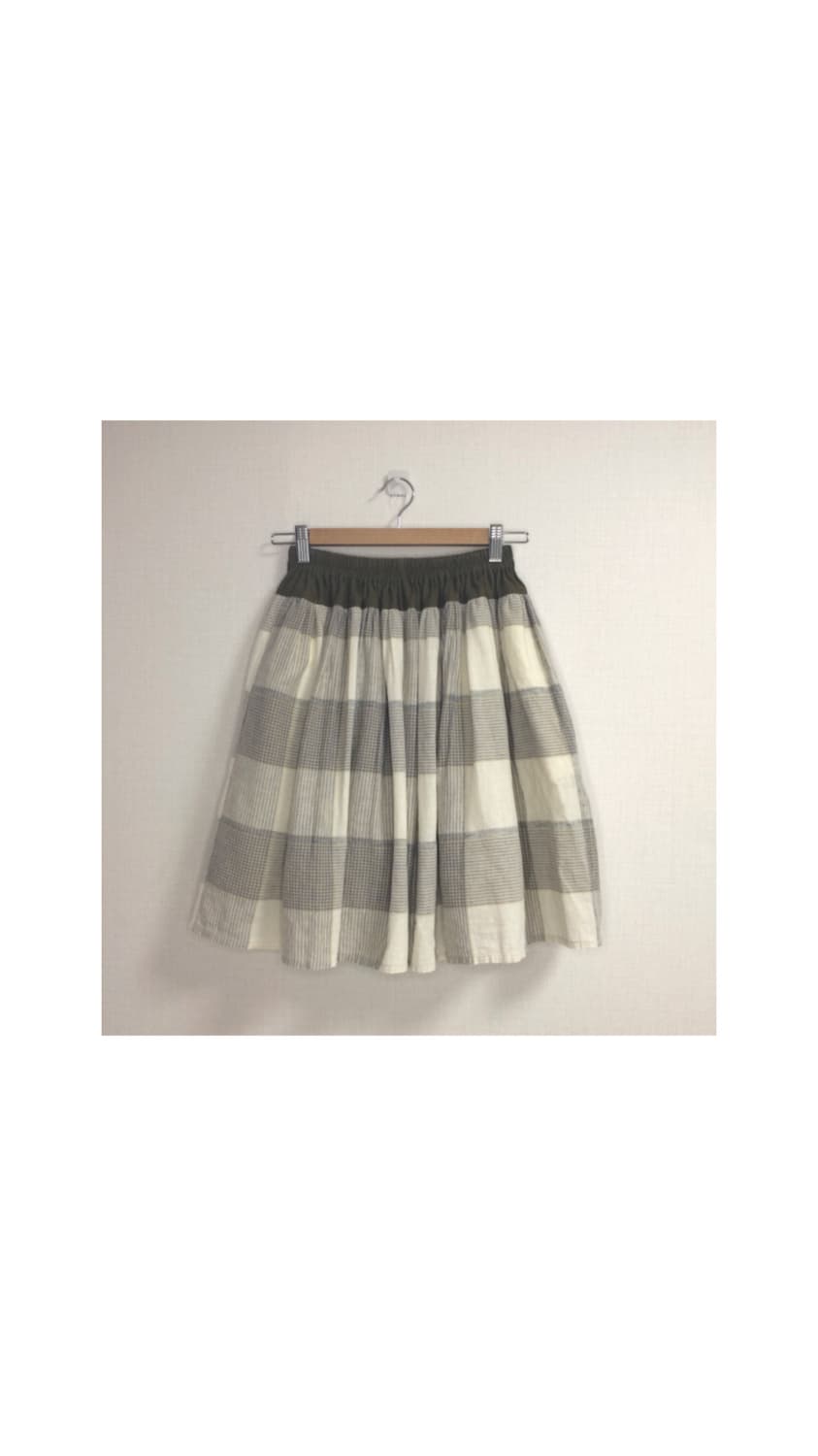 Beams boy 빔즈보이 웨어 브라운 체크 스커트 상품이미지1