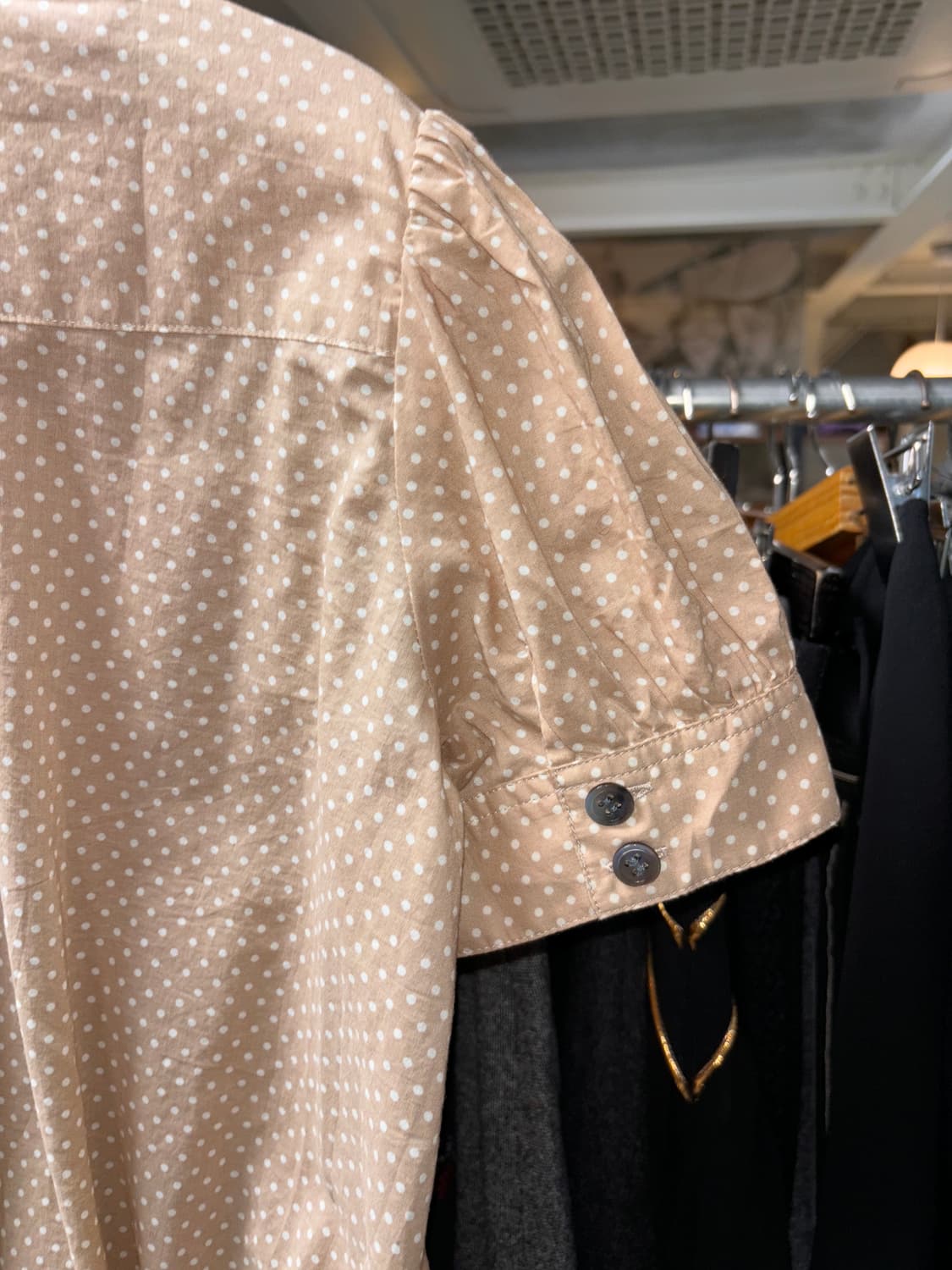 스나오 쿠와하라 도트 크롭 셔츠 상품이미지4