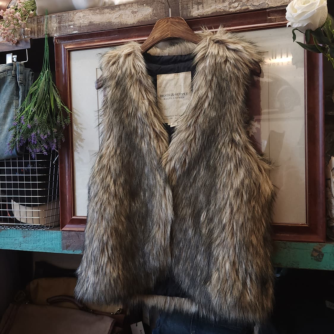 폴로 데님앤서플라이 여성용 퍼 베스트 M 상품이미지2