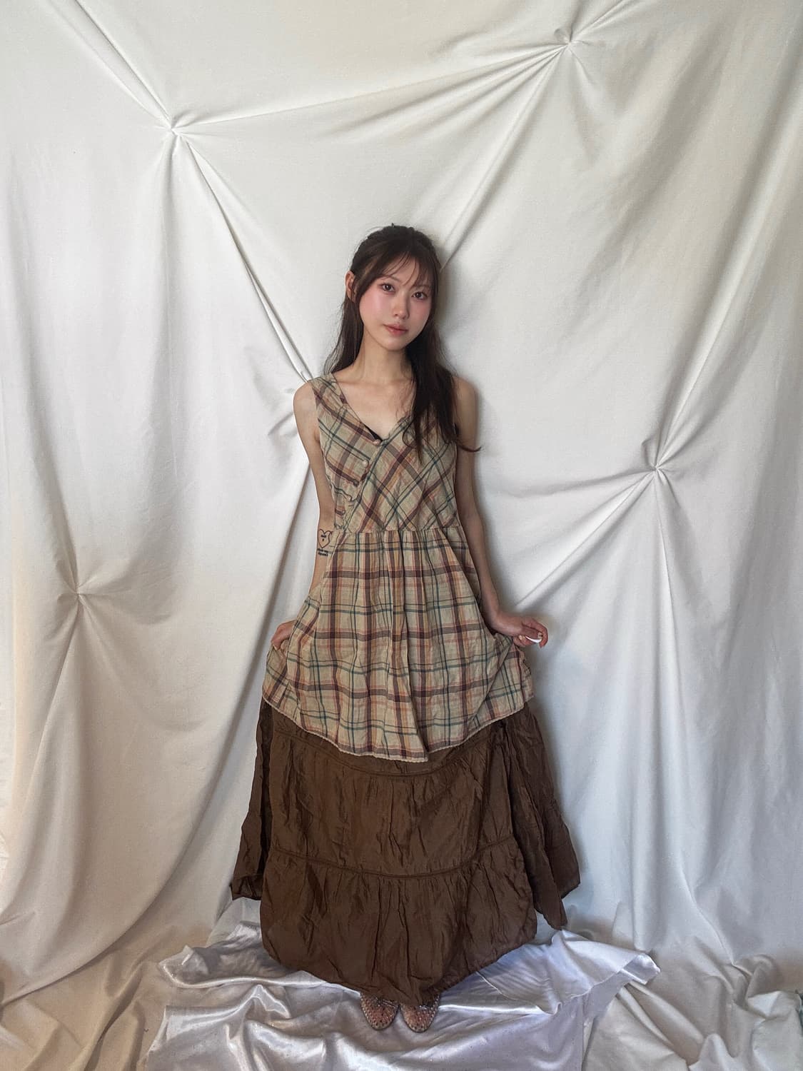 브라운 스커트 상품이미지2