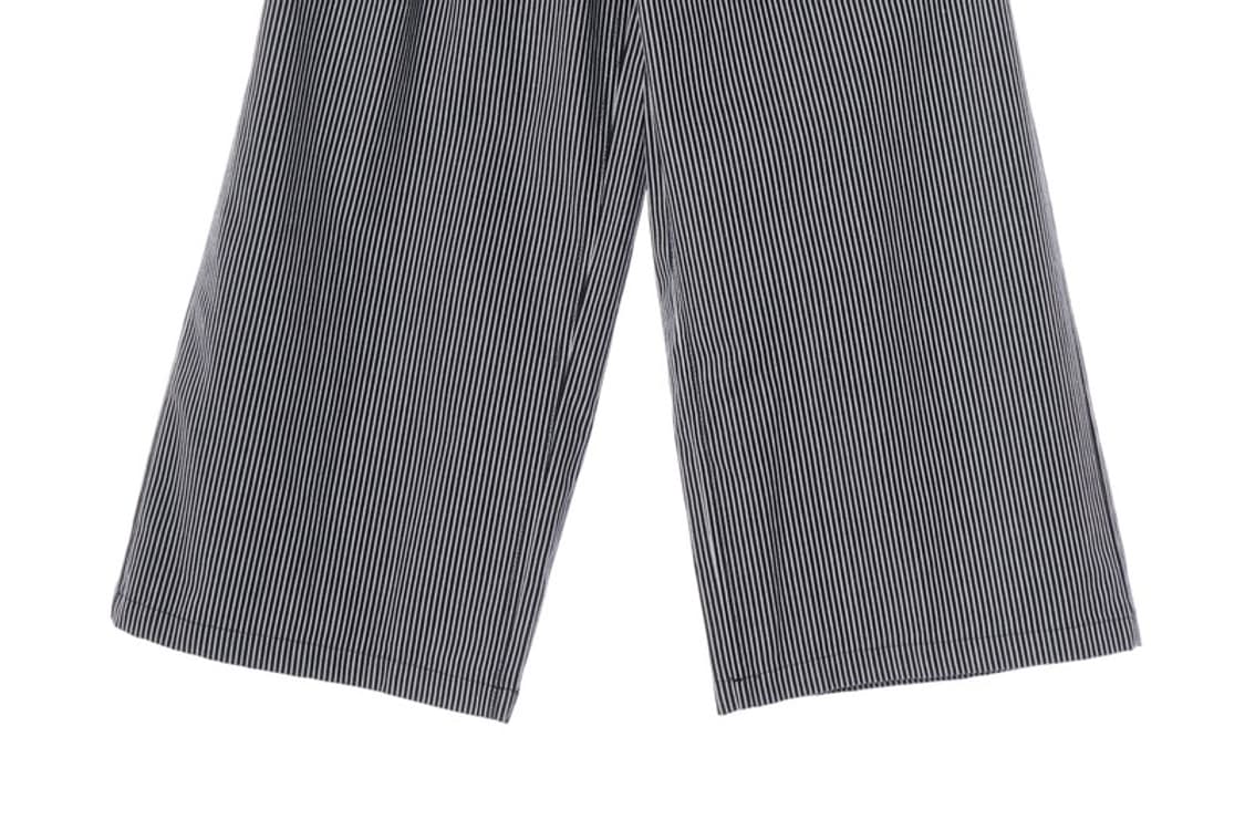 THUS 스트라이프 하이웨스트 와이드 팬츠 상품이미지4