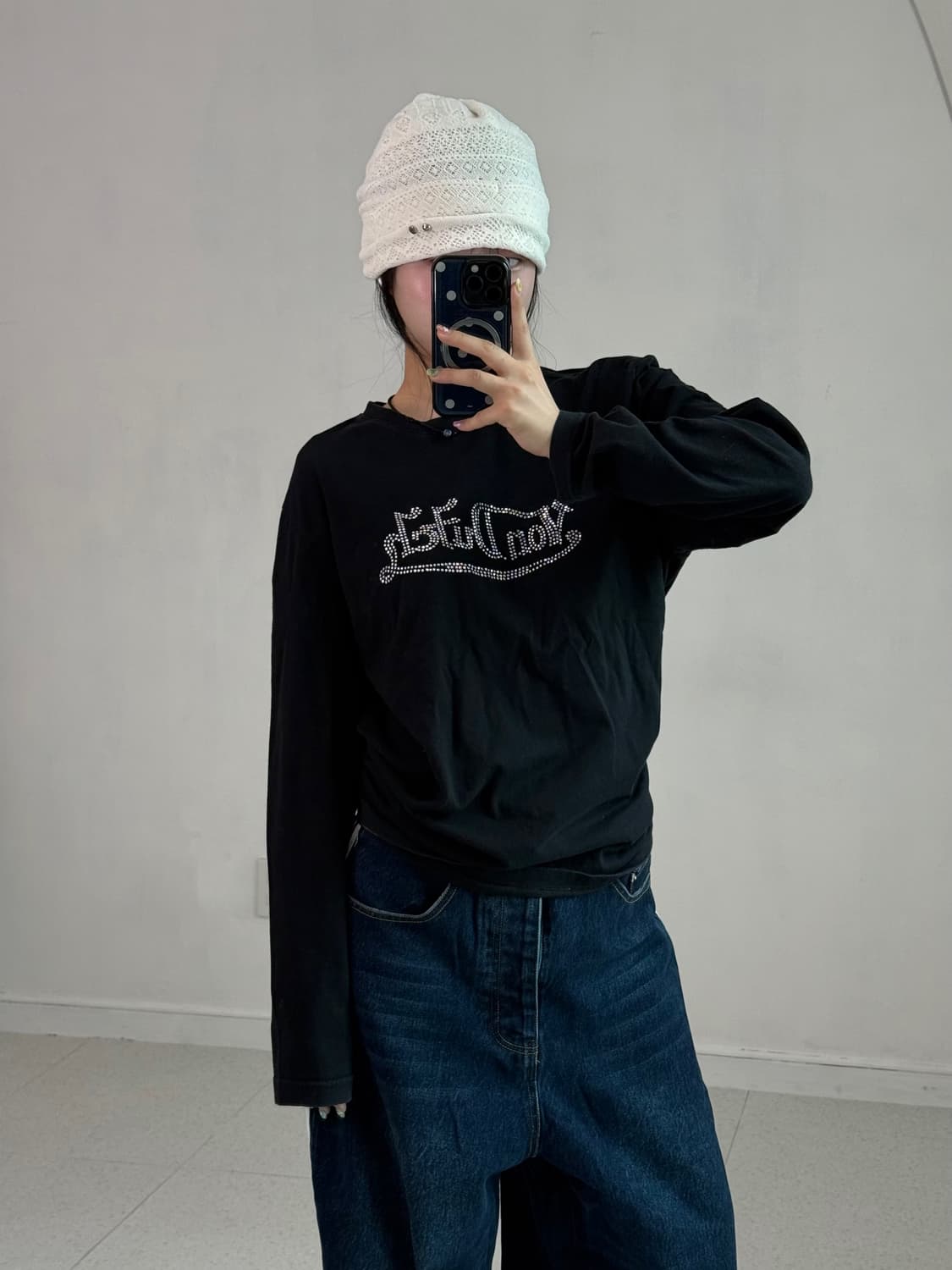 본더치 블랙 큐빅 롱슬리브 상품이미지5