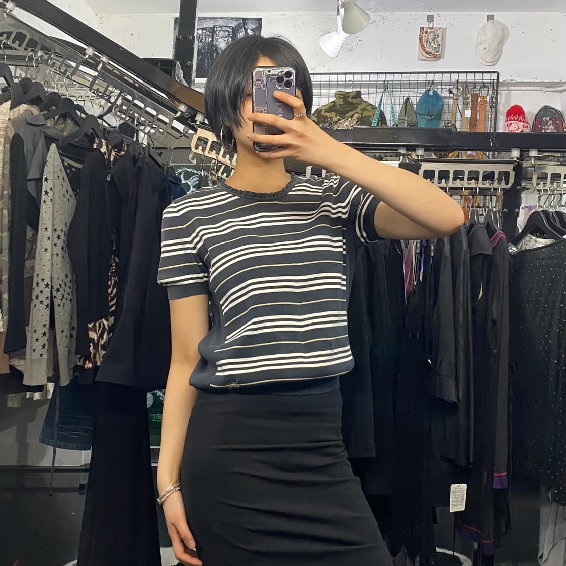 Burberry 프릴 디테일 글리터 스트라이프 니트 상품이미지8