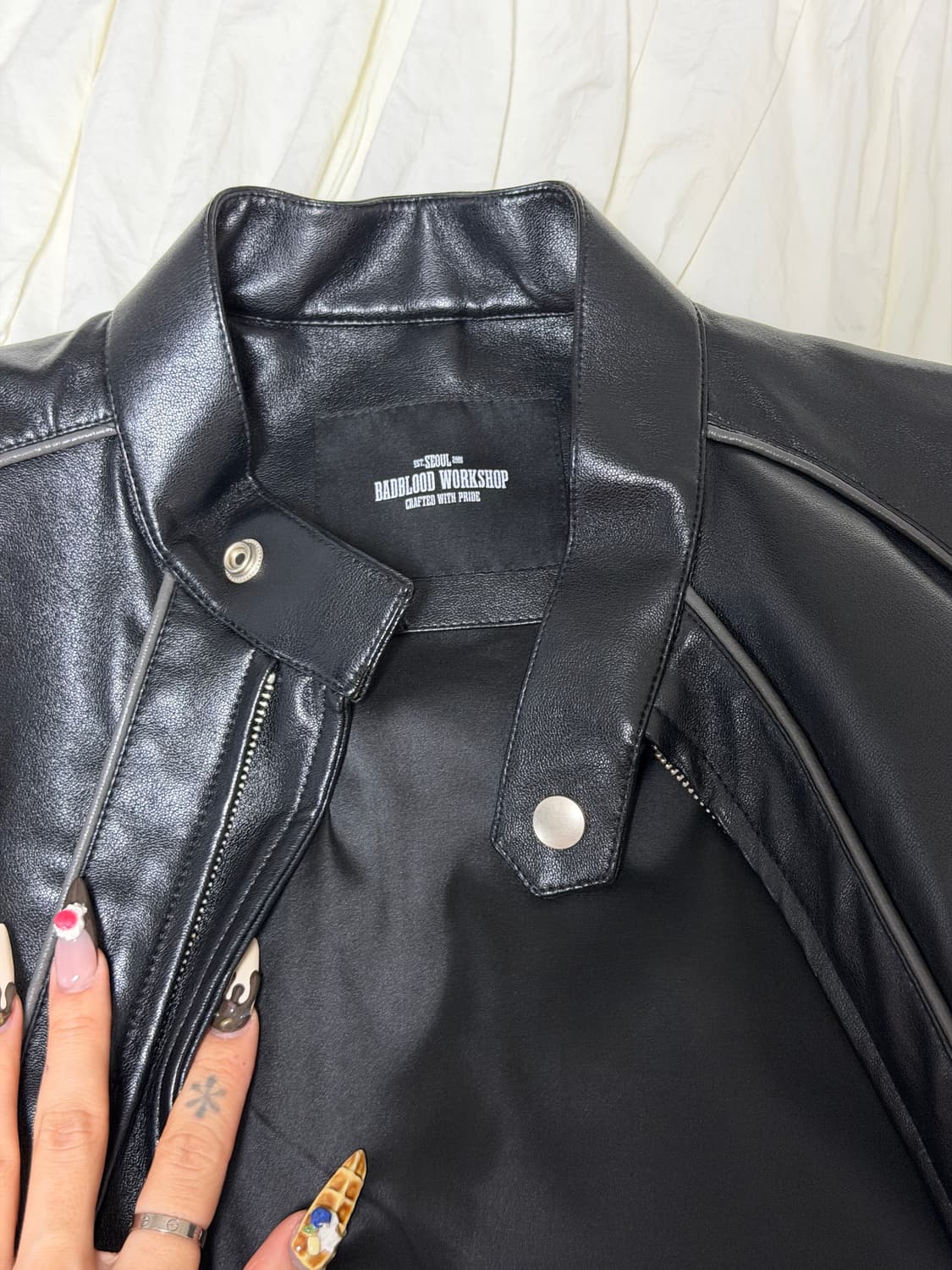 Badblood leather jk 상품이미지5