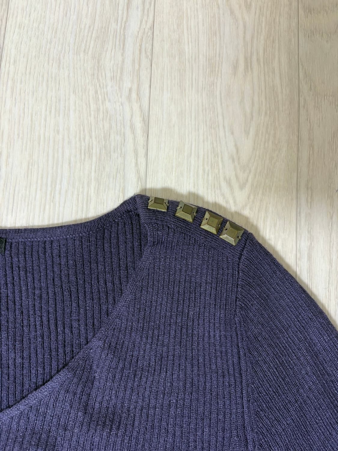 Purple V-neck Knit 상품이미지3