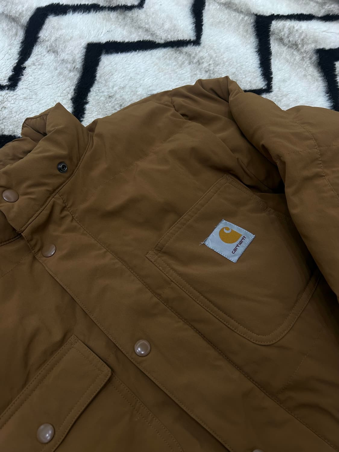 [L]칼하트Wip 알파인 코트 패딩/해밀턴브라운/모자분실 상품이미지1